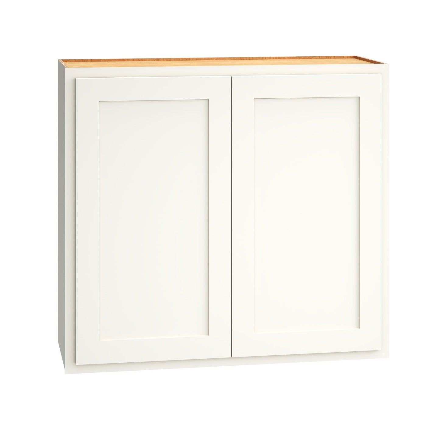 Diamond Express Jamestown 33-in W x 30-in H x 12-in D White Partial Overlay Wall Fully Assembled Plywood Cabinet (Recessed Panel Shaker Door Style)