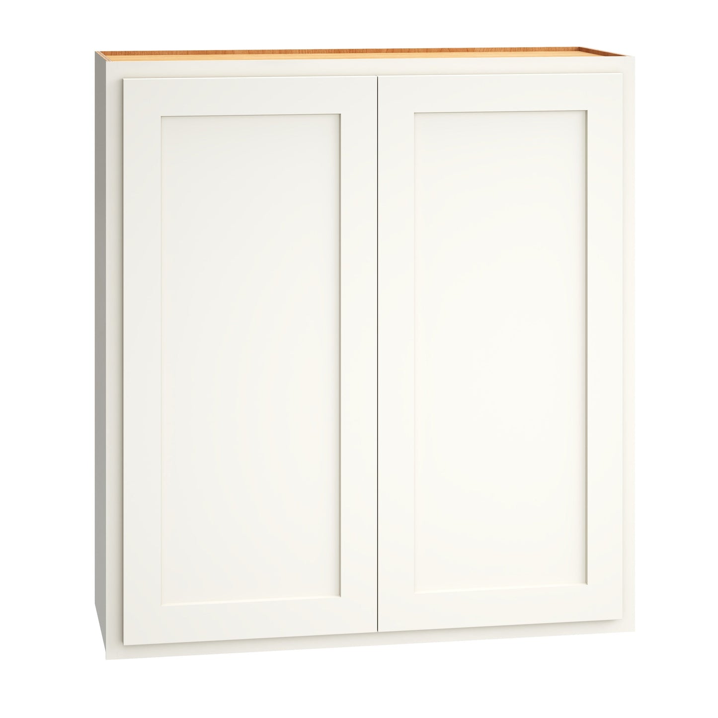 Diamond Express Jamestown 33-in W x 36-in H x 12-in D White Partial Overlay Wall Fully Assembled Plywood Cabinet (Recessed Panel Shaker Door Style)