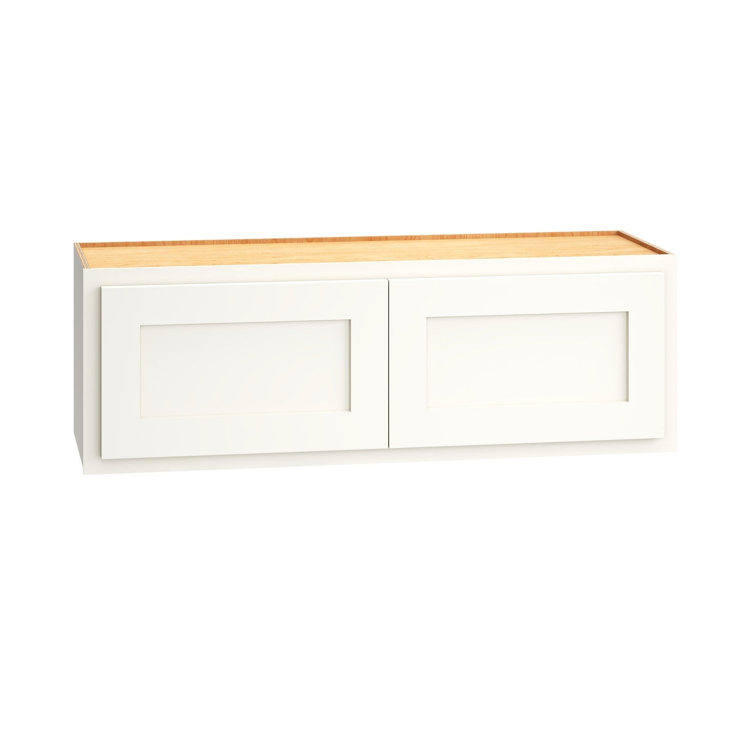 Diamond Express Jamestown 36-in W x 12-in H x 12-in D White Partial Overlay Wall Fully Assembled Plywood Cabinet (Recessed Panel Shaker Door Style)