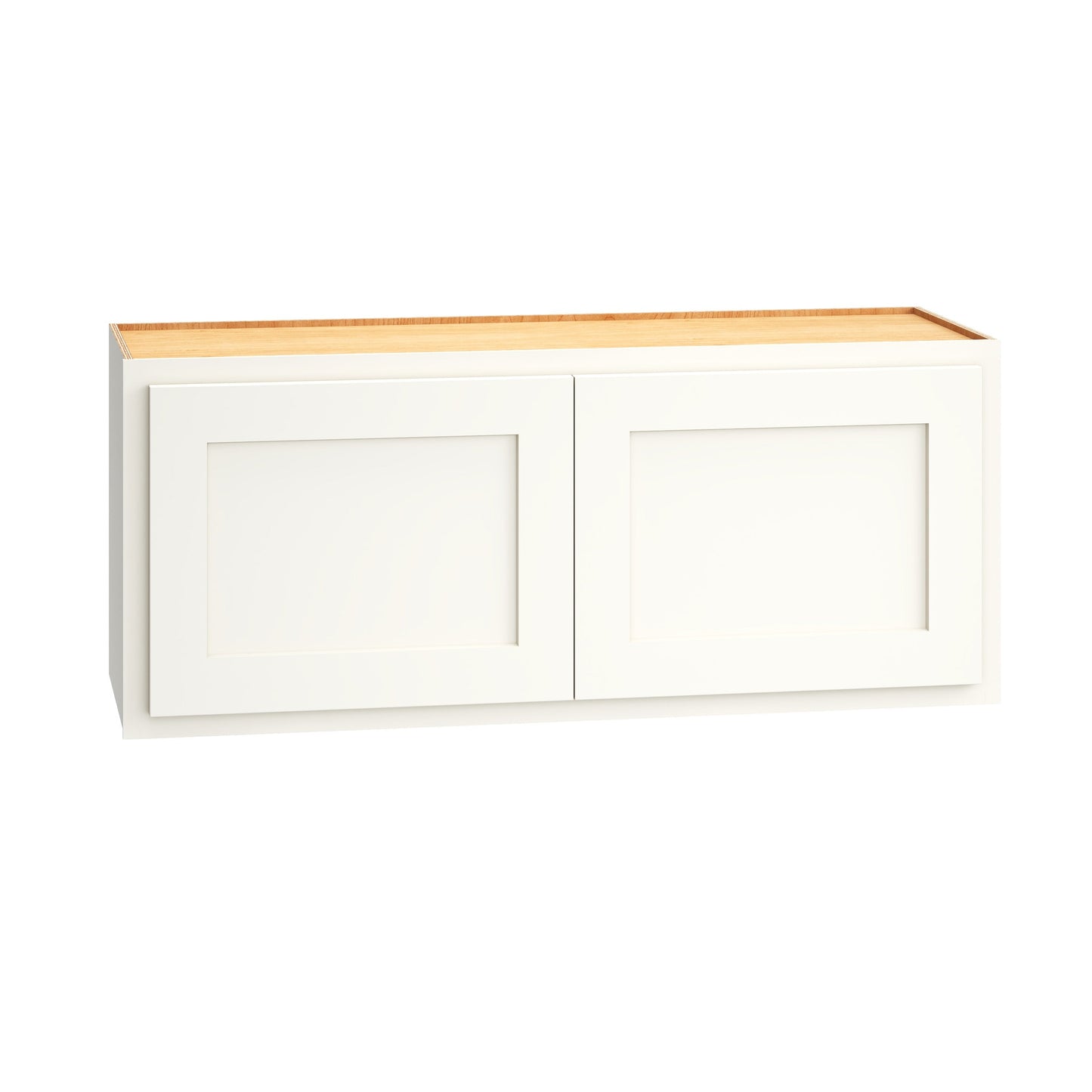 Diamond Express Jamestown 36-in W x 15-in H x 12-in D White Partial Overlay Wall Fully Assembled Plywood Cabinet (Recessed Panel Shaker Door Style)