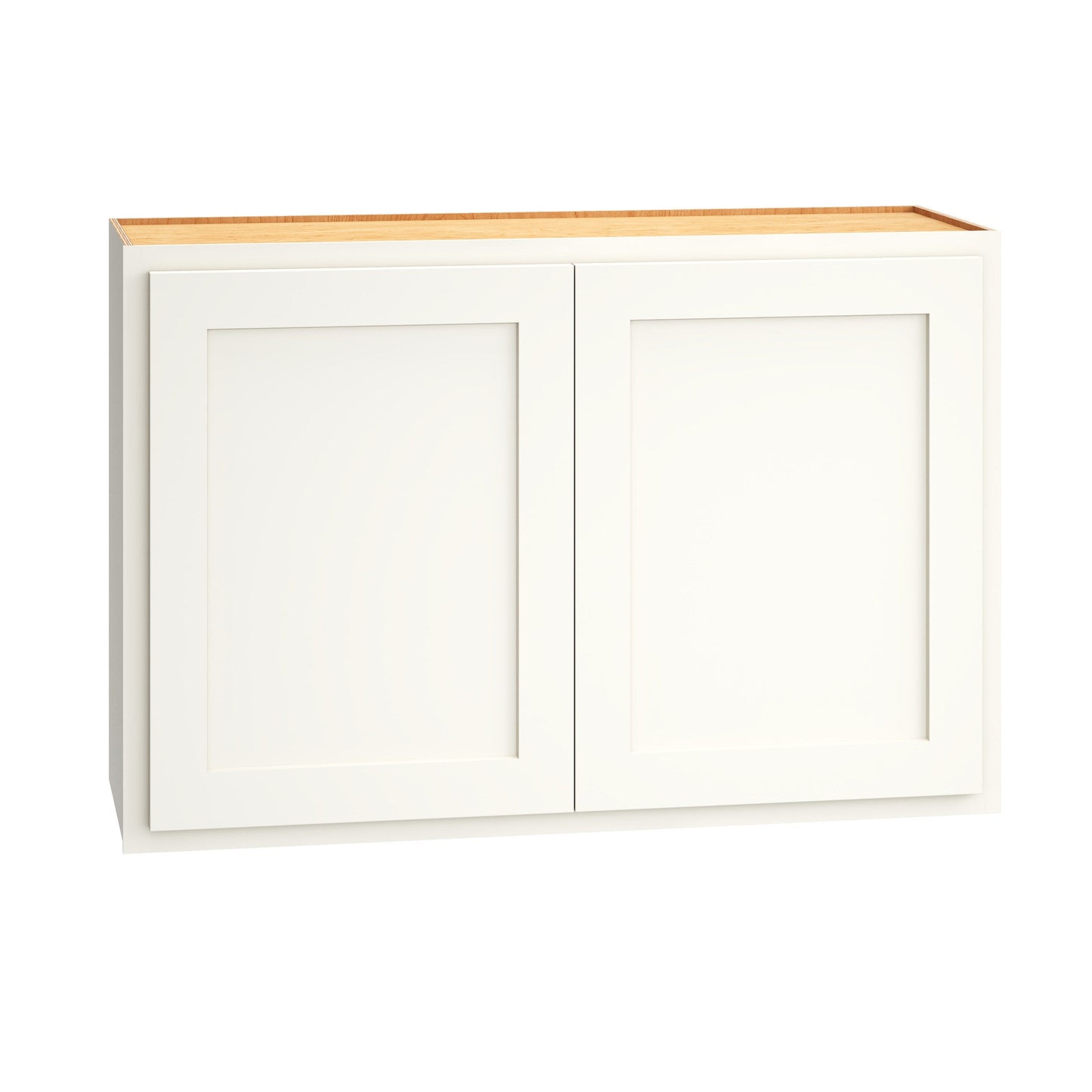 Diamond Express Jamestown 36-in W x 24-in H x 12-in D White Partial Overlay Wall Fully Assembled Plywood Cabinet (Recessed Panel Shaker Door Style)