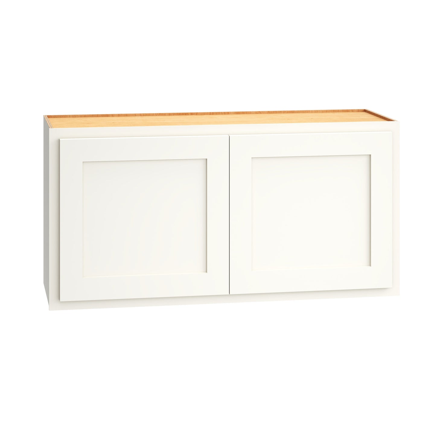 Diamond Express Jamestown 36-in W x 18-in H x 12-in D White Partial Overlay Wall Fully Assembled Plywood Cabinet (Recessed Panel Shaker Door Style)