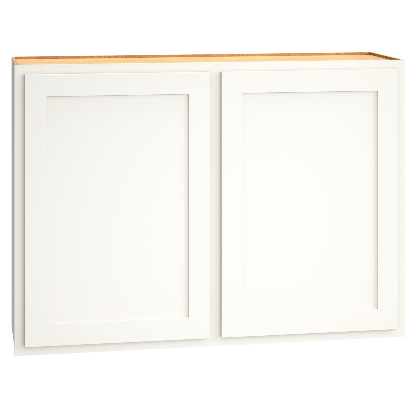 Diamond Express Jamestown 42-in W x 30-in H x 12-in D White Partial Overlay Wall Fully Assembled Plywood Cabinet (Recessed Panel Shaker Door Style)
