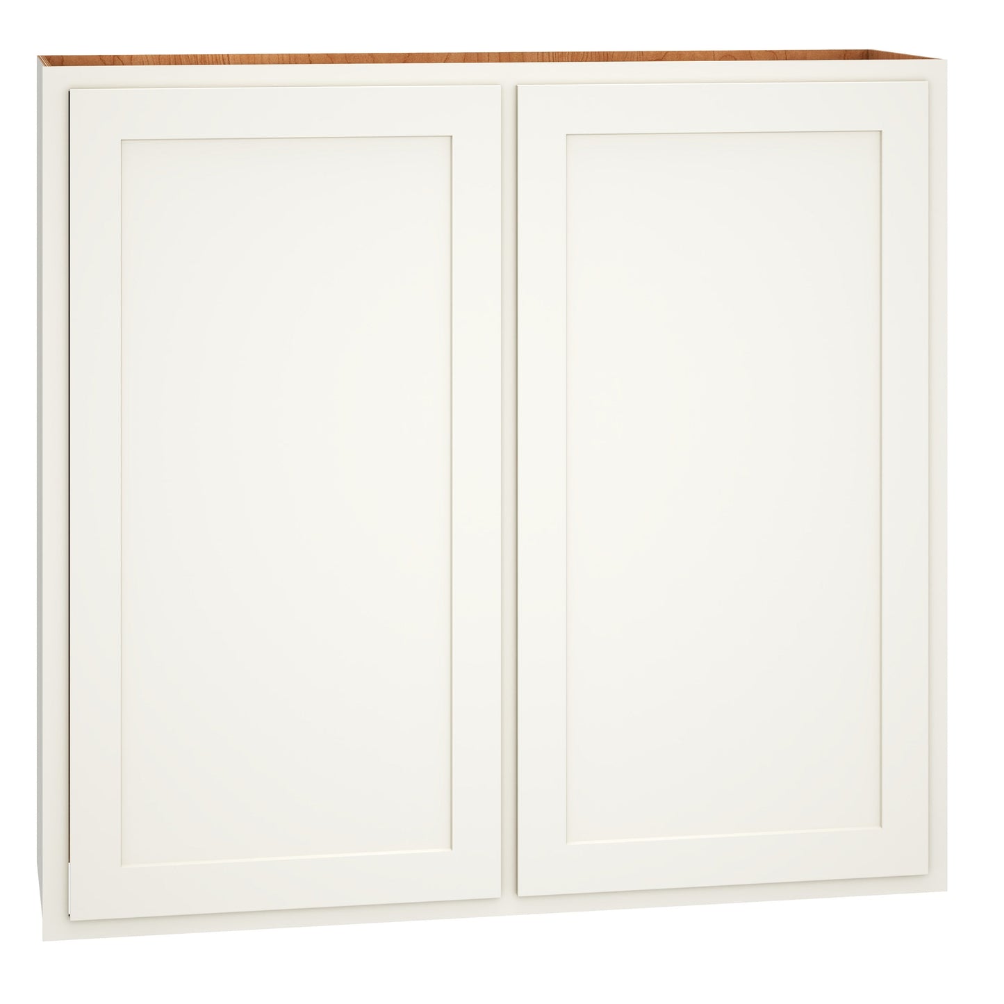 Diamond Express Jamestown 42-in W x 39-in H x 12-in D White Partial Overlay Wall Fully Assembled Plywood Cabinet (Recessed Panel Shaker Door Style)