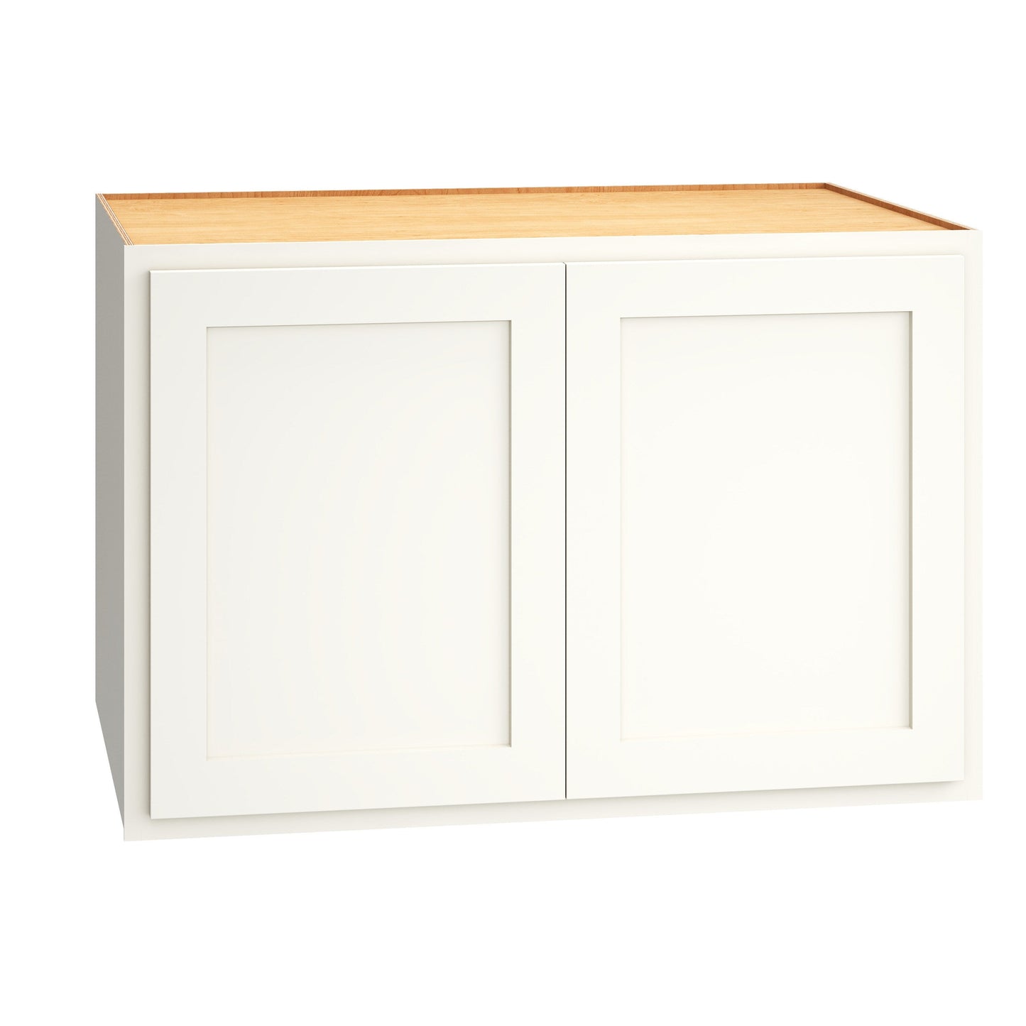 Diamond Express Jamestown 36-in W x 24-in H x 24-in D White Partial Overlay Wall Fully Assembled Plywood Cabinet (Recessed Panel Shaker Door Style)