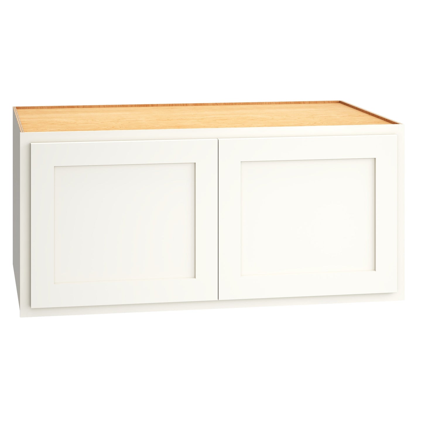 Diamond Express Jamestown 39-in W x 18-in H x 24-in D White Partial Overlay Wall Fully Assembled Plywood Cabinet (Recessed Panel Shaker Door Style)