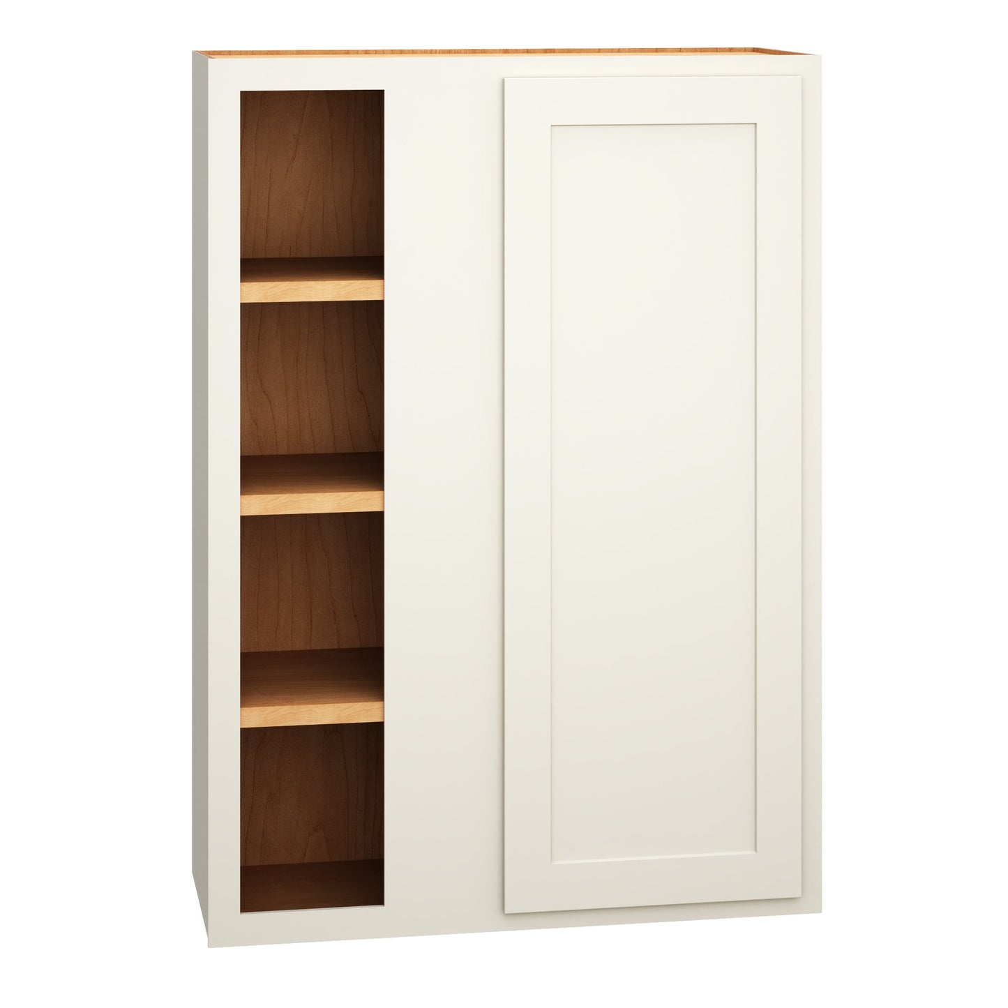 Diamond Express Jamestown 30-in W x 39-in H x 12-in D White Partial Overlay Blind Corner Wall Fully Assembled Plywood Cabinet (Recessed Panel Shaker Style)