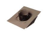 Master Flow Goose Neck 8-Inch Galvanized Steel Vent and Pipe Flashing, Black