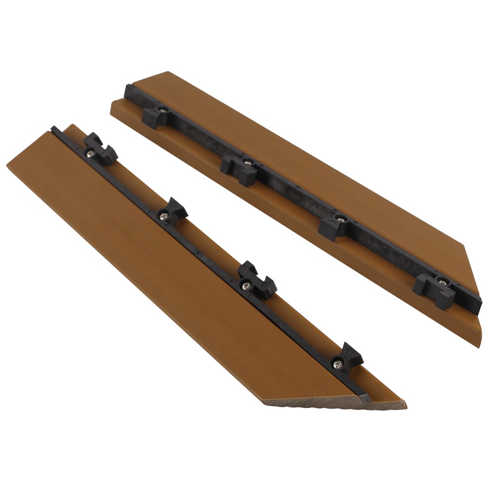 NewTechWood 2-in x 12-in 2-Pack Peruvian Teak Prefinished Composite Deck Tile (0.5-sq ft)