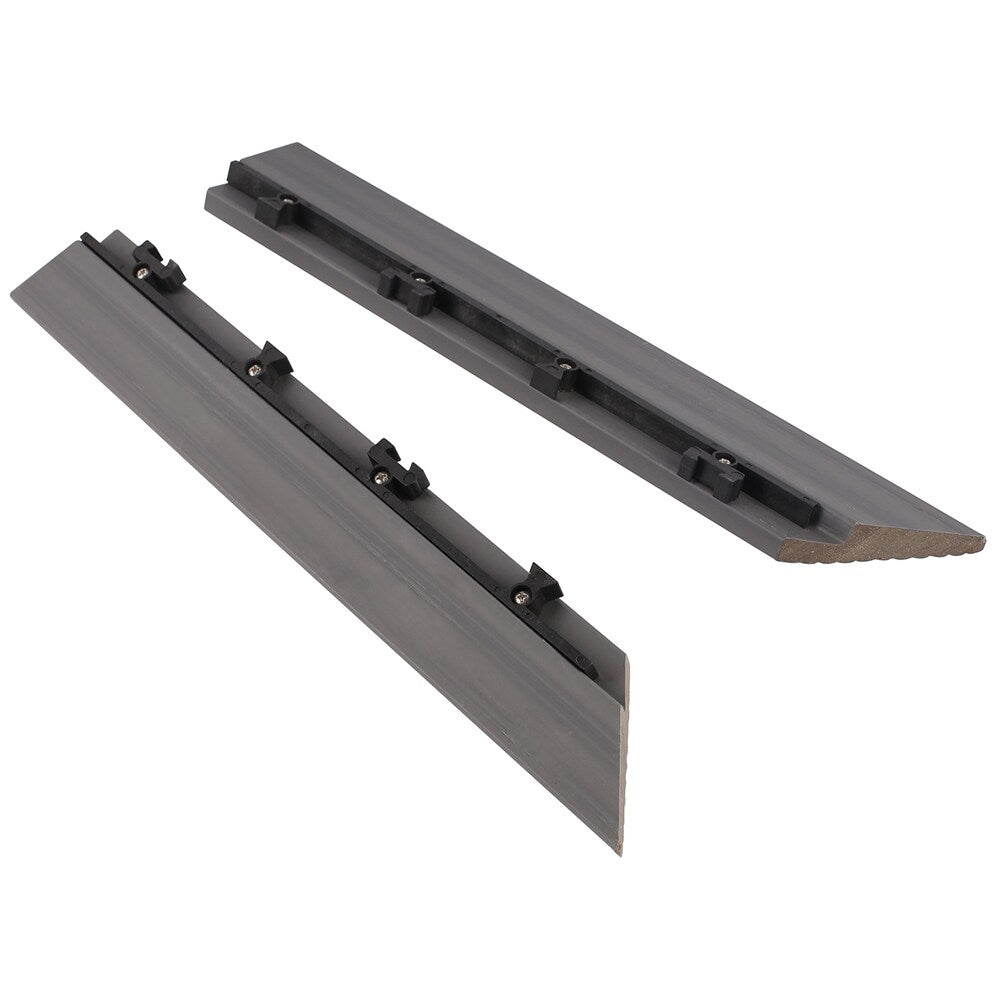 NewTechWood 2-in x 12-in 2-Pack Westminster Gray Prefinished Composite Deck Tile (0.5-sq ft)