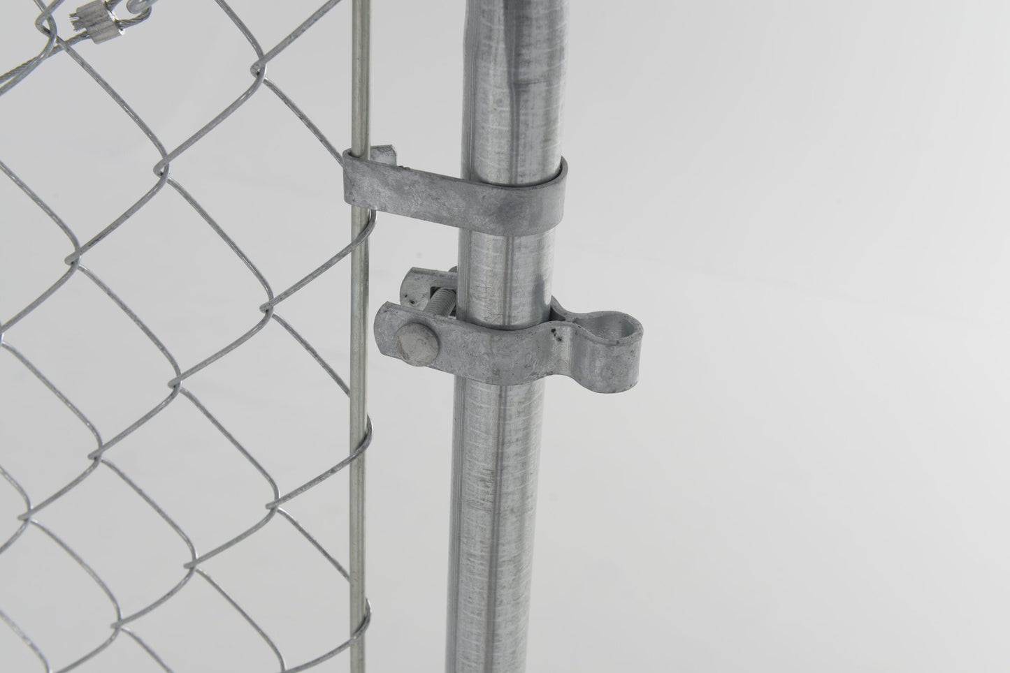 Fit-Right 5-ft H x 6-ft W Galvanized Metal Walk-thru Chain Link Fence Gate Kit with Mesh Size 2-in