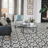 STAINMASTER (Sample) Bilbao Tile Waterproof Patterned Look Glue-Down Sheet Vinyl, 6-in x 9-in, 9.84-mil Wear Layer