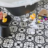 STAINMASTER (Sample) Bilbao Tile Waterproof Patterned Look Glue-Down Sheet Vinyl, 6-in x 9-in, 9.84-mil Wear Layer