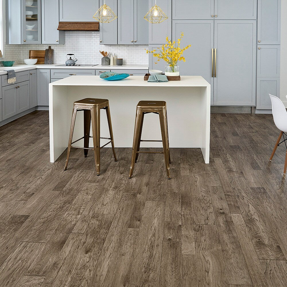 STAINMASTER 12-ft W x Cut-to-Length Montclair Hickory Wood Look Low-Gloss Finish Sheet Vinyl