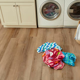 STAINMASTER (Sample) Vernon Hickory Waterproof Wood Look Interlocking Luxury Vinyl Plank
