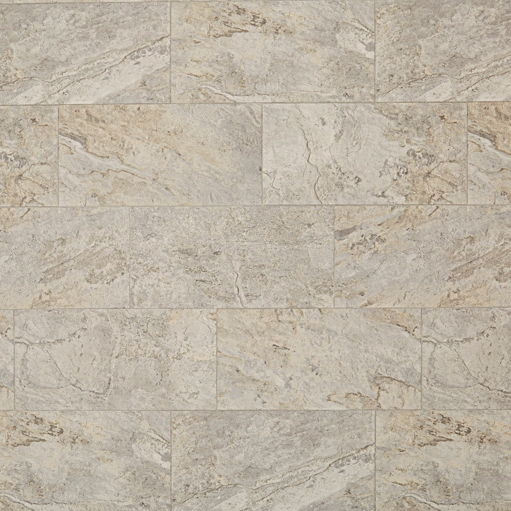 STAINMASTER (Sample) Midtown Slate Waterproof Marble-Look Glue-Down Sheet Vinyl Flooring Sample