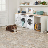 STAINMASTER Midtown Slate Marble Look Sheet Vinyl, 12-ft W, Cut-to-Length, Low-Gloss, 100-Gauge