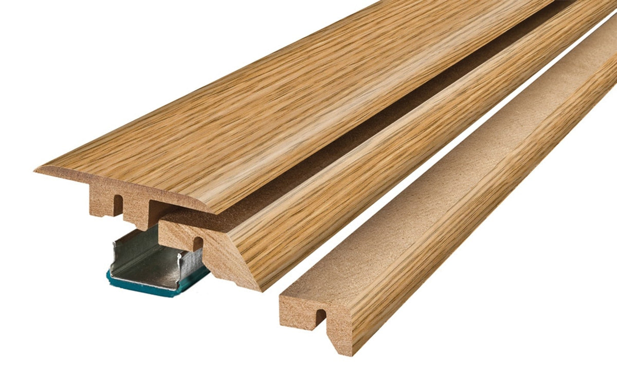 SimpleSolutions 2.37-in x 78.7-in MDF 4-in-1 Floor Moulding - Honey