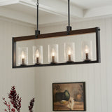 Kichler Barrington 5-Light Distressed Black Farmhouse Chandelier