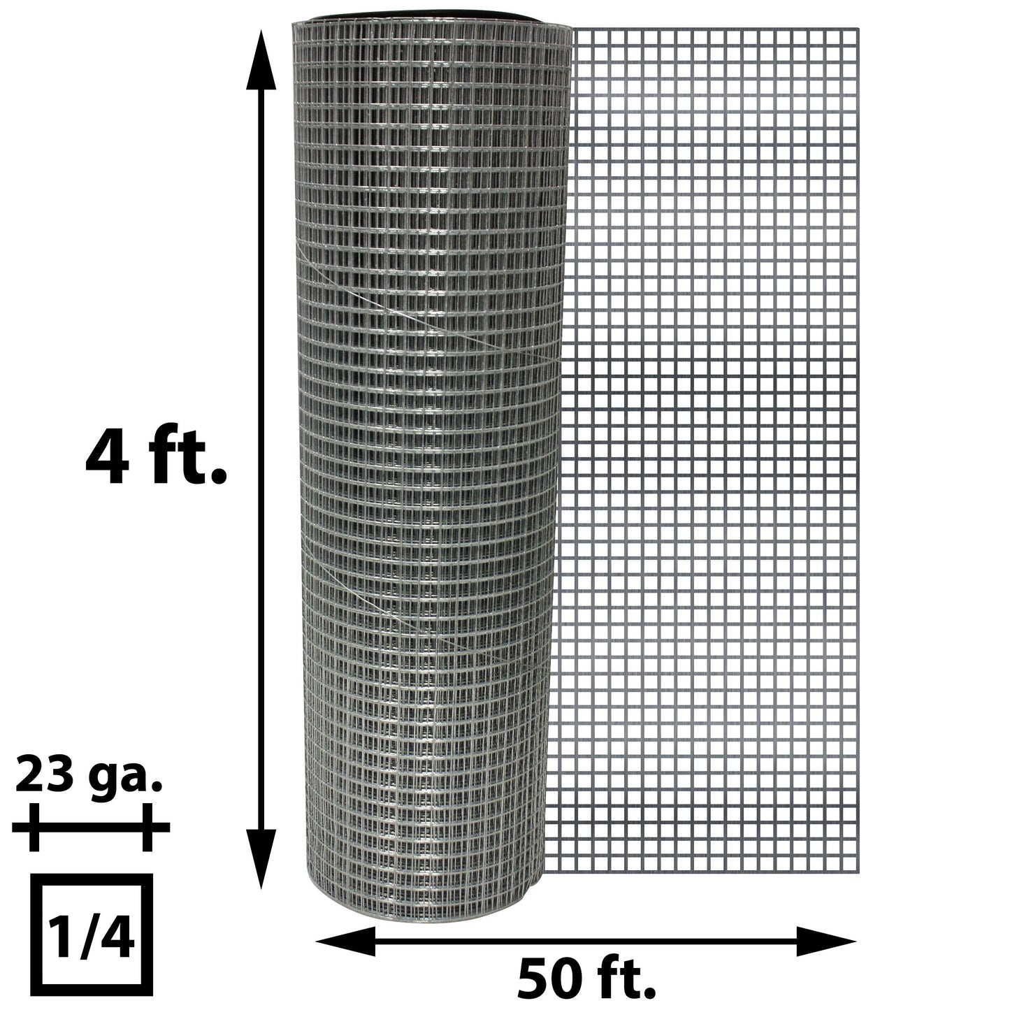 Acorn International 10-ft x 4-ft 23-Gauge Silver Rolled Fencing with Mesh Size 1/4-in x 1/4-in