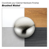 Richelieu Clermont (128mm) Center to Center Brushed Nickel Arch Handle Drawer Pull