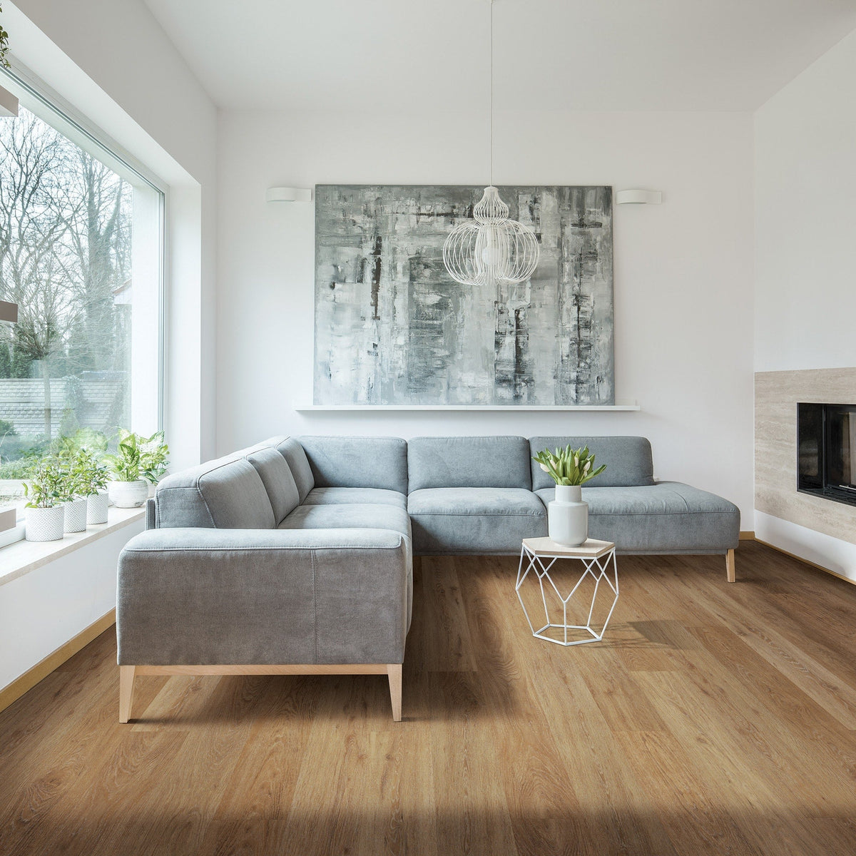 Mohawk Elite Chocolate Oak 7-in Wide x 6-mm Thick Waterproof Interlocking Luxury Vinyl Plank Flooring (23.86-sq ft)