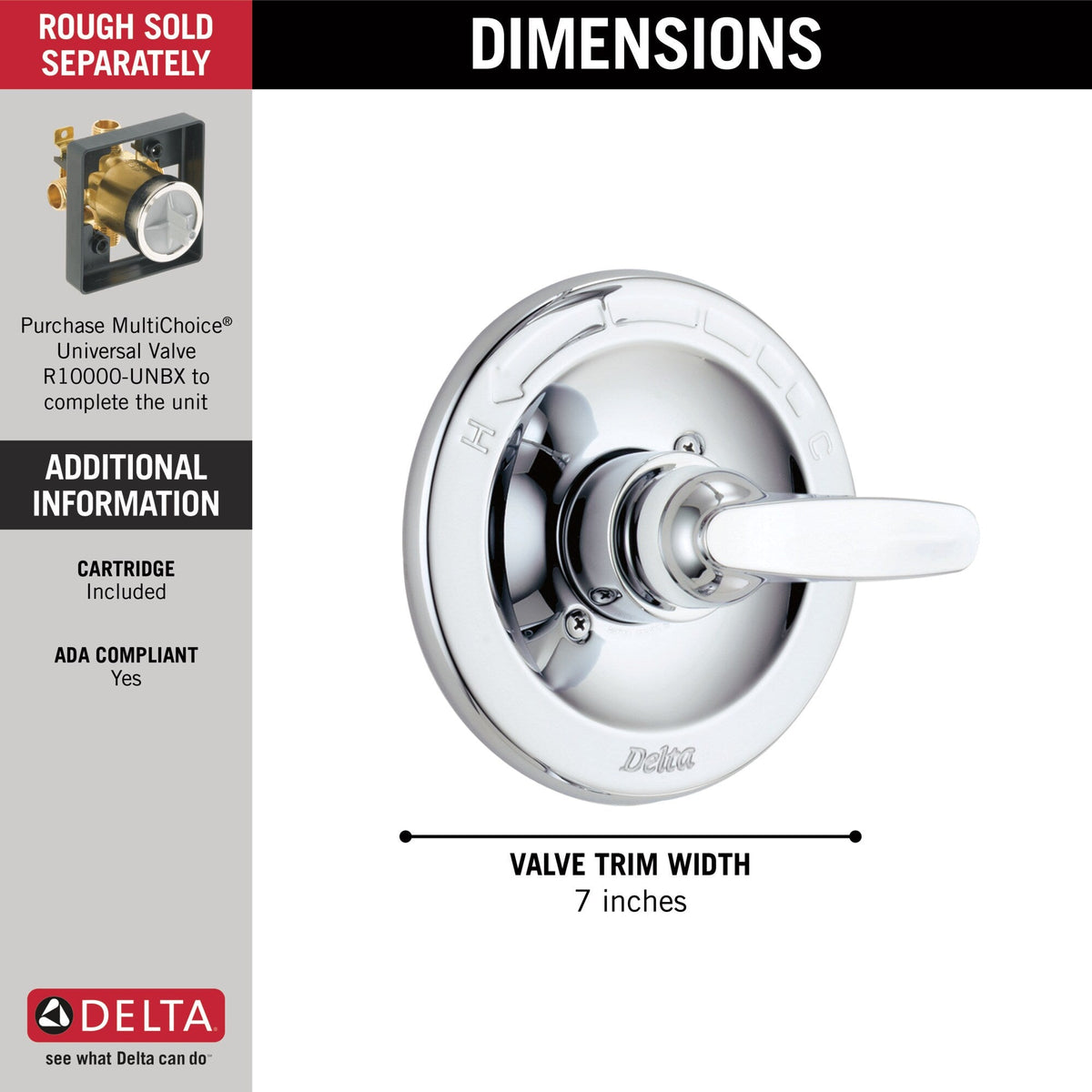 Delta 0.5-in Stainless Bathtub/Shower Diverter
