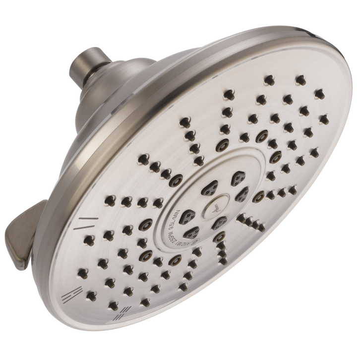 Delta Universal Showering Components Stainless 3-Spray Rain Shower Head, 2.5 GPM (9.5 LPM), 8.16-in Round