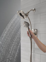 Delta In2ition Stainless 6-in Square Dual/Combo Shower Head, 1.75 GPM