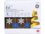 GE Color Choice 96-Count Multi-function Color Changing Snowflake LED Plug-In Christmas Icicle Lights