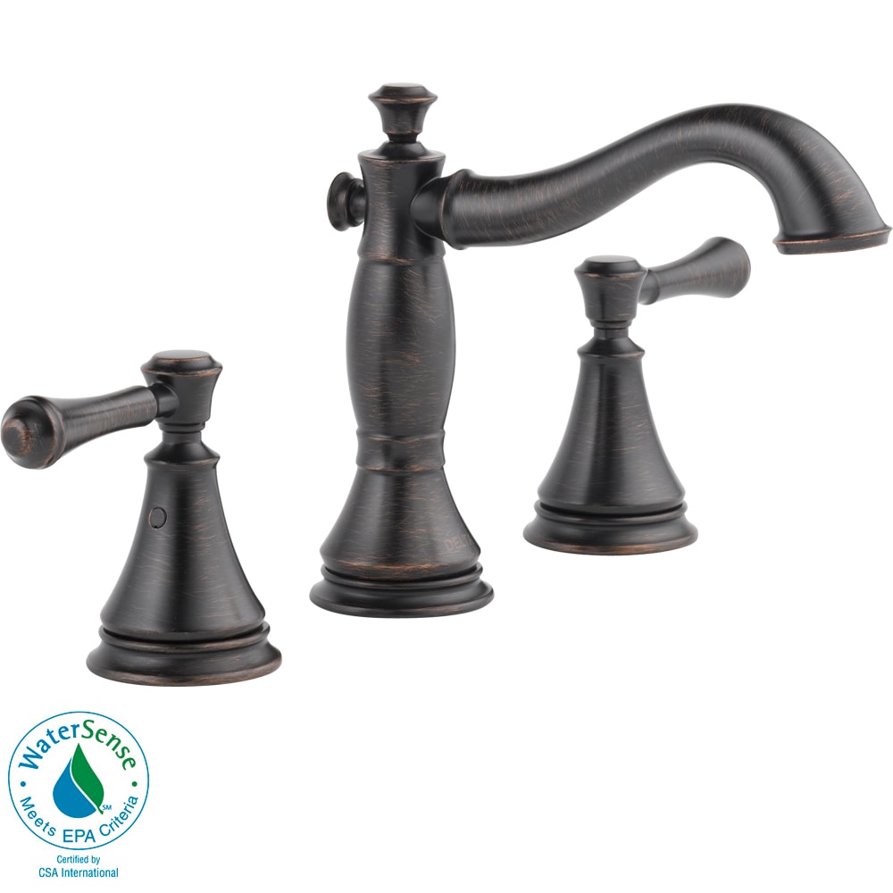 Delta Cassidy Venetian Bronze 2-Handle Widespread WaterSense Bathroom Sink Faucet with Drain, 1.2 GPM