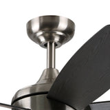 Harbor Breeze Monarch 52-in Brushed Nickel Integrated LED Indoor/Outdoor Ceiling Fan with Remote, 5-Blade