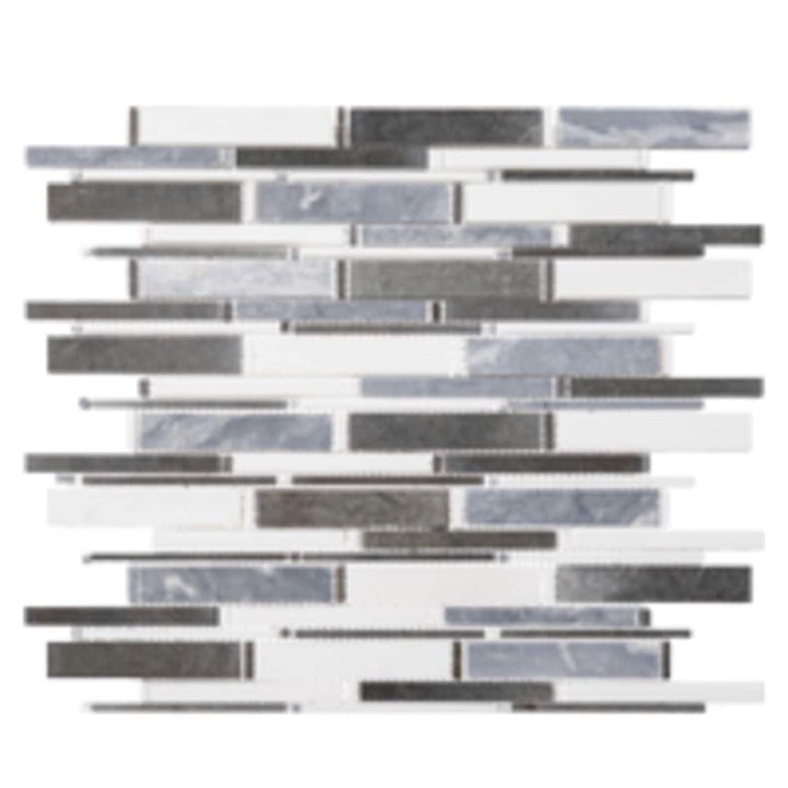 Andova Tiles Knoll Notch 12-1/2-in x 12-3/4-in Glossy Natural stone Marble Brick look Linear Mosaic Floor and Wall Tile product image