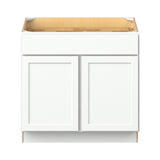 Hugo&Borg PRO Glendale 36-in W x 34.5-in H x 24-in D Pure White 1-Drawer Base Ready To Assemble Plywood Cabinet (Recessed Panel Shaker Style)