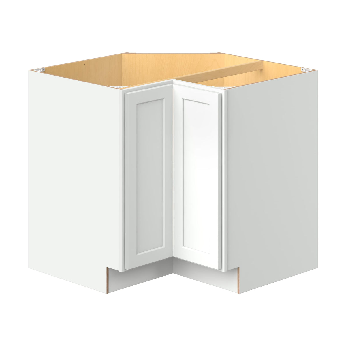 Hugo&Borg PRO Glendale 36-in W x 34.5-in H x 36-in D Pure White Lazy Susan Corner Base Ready To Assemble Plywood Cabinet (Recessed Panel Shaker Style)