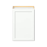 Hugo&Borg PRO Glendale 21-in W x 30-in H x 12-in D Pure White Wall Ready To Assemble Plywood Cabinet (Recessed Panel Shaker Door Style)