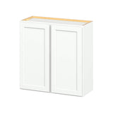 Hugo&Borg PRO Glendale 30-in W x 30-in H x 12-in D Pure White Wall Ready To Assemble Plywood Cabinet (Recessed Panel Shaker Door Style)