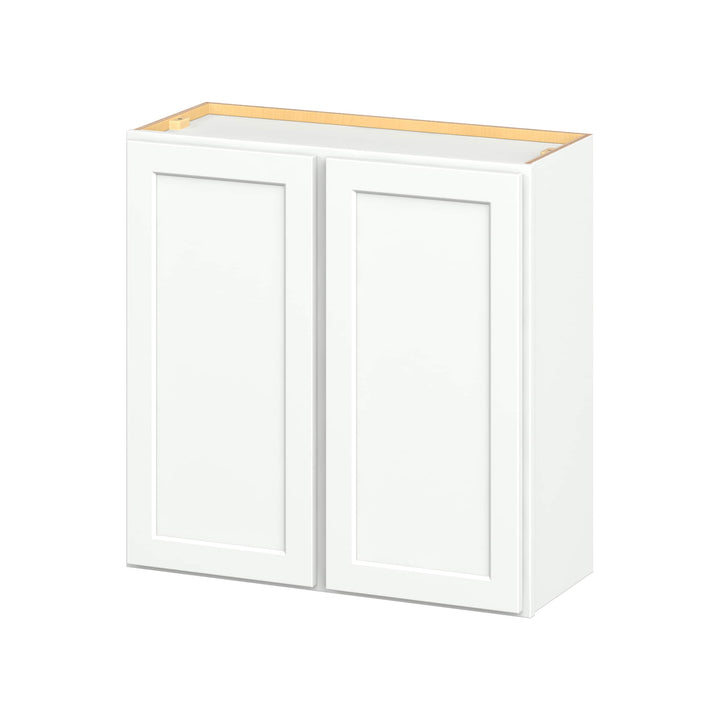 Hugo&Borg PRO Glendale 30-in W x 30-in H x 12-in D Pure White Wall Ready To Assemble Plywood Cabinet (Recessed Panel Shaker Door Style)