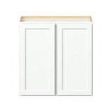 Hugo&Borg PRO Glendale 30-in W x 30-in H x 12-in D Pure White Wall Ready To Assemble Plywood Cabinet (Recessed Panel Shaker Door Style)