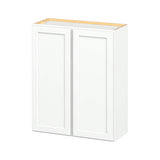 Hugo&Borg PRO Glendale 30-in W x 36-in H x 12-in D Pure White Wall Ready To Assemble Plywood Cabinet (Recessed Panel Shaker Door Style)