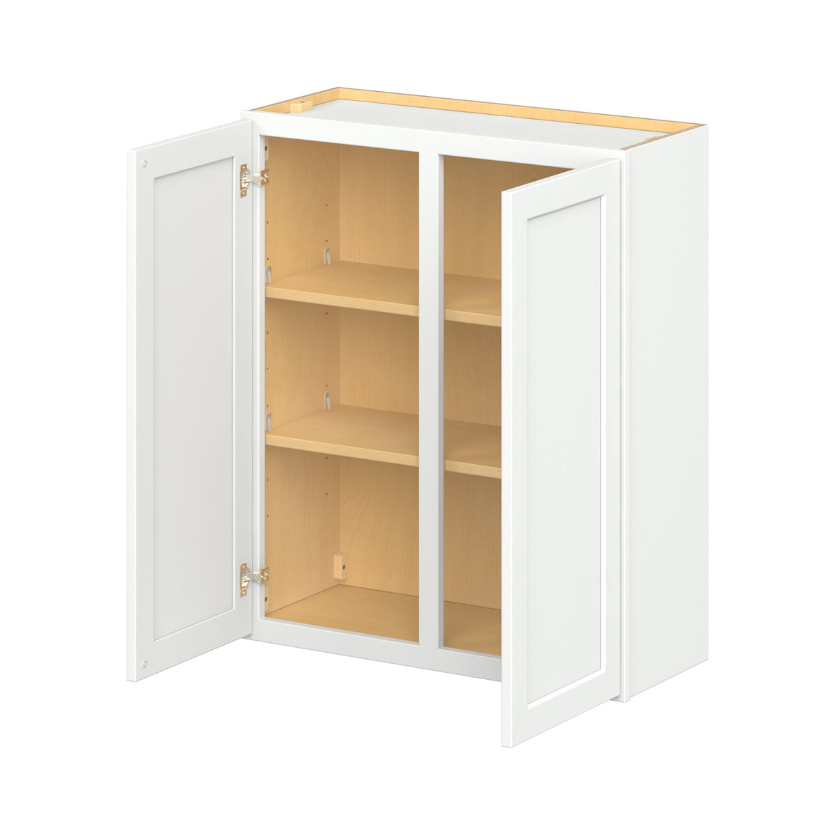 Hugo&Borg PRO Glendale 30-in W x 36-in H x 12-in D Pure White Wall Ready To Assemble Plywood Cabinet (Recessed Panel Shaker Door Style)