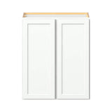Hugo&Borg PRO Glendale 30-in W x 36-in H x 12-in D Pure White Wall Ready To Assemble Plywood Cabinet (Recessed Panel Shaker Door Style)