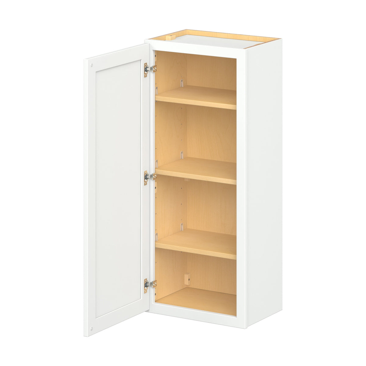 Hugo&Borg PRO Glendale 18-in W x 42-in H x 12-in D Pure White Wall Ready To Assemble Plywood Cabinet (Recessed Panel Shaker Door Style)