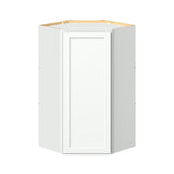 Hugo&Borg PRO Glendale 24-in W x 42-in H x 24-in D Pure White Diagonal Corner Wall Ready To Assemble Plywood Cabinet (Recessed Panel Shaker Style)