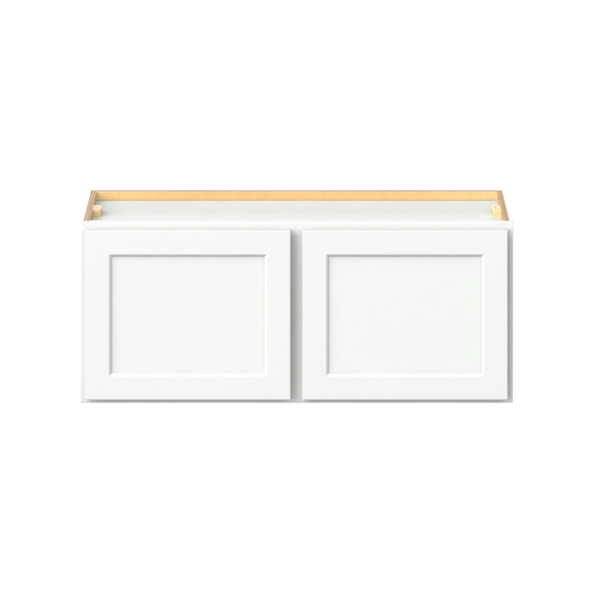 Hugo&Borg PRO Glendale 36-in W x 15-in H x 12-in D Pure White Wall Ready To Assemble Plywood Cabinet (Recessed Panel Shaker Door Style)