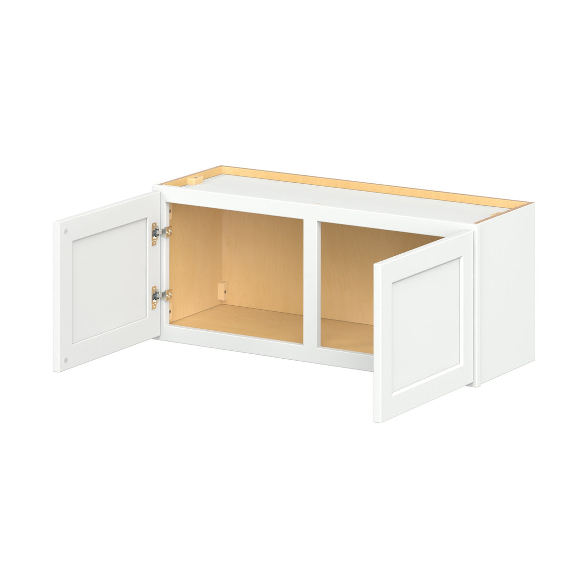 Hugo&Borg PRO Glendale 36-in W x 15-in H x 12-in D Pure White Wall Ready To Assemble Plywood Cabinet (Recessed Panel Shaker Door Style)