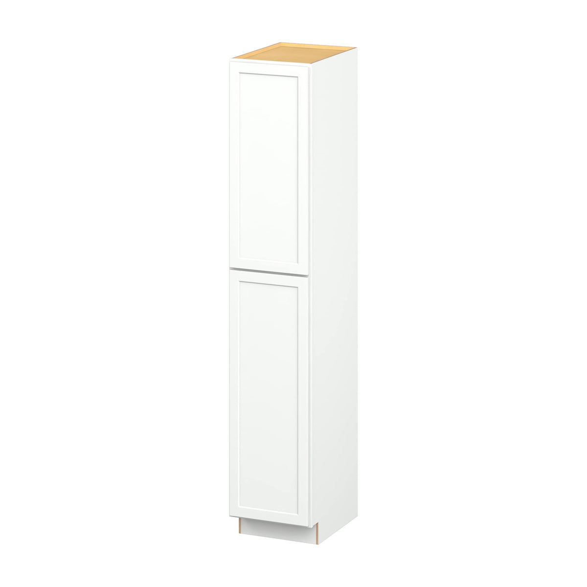 Hugo&Borg PRO Glendale 18-in W x 96-in H x 24-in D Pure White Pantry Ready To Assemble Plywood Cabinet (Recessed Panel Shaker Door Style)