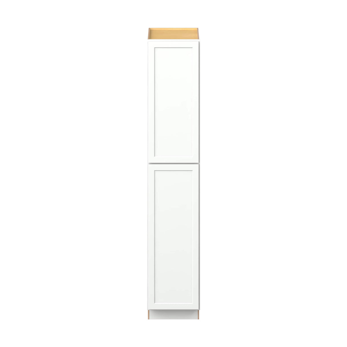 Hugo&Borg PRO Glendale 18-in W x 96-in H x 24-in D Pure White Pantry Ready To Assemble Plywood Cabinet (Recessed Panel Shaker Door Style)