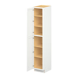 Hugo&Borg PRO Glendale 18-in W x 96-in H x 24-in D Pure White Pantry Ready To Assemble Plywood Cabinet (Recessed Panel Shaker Door Style)