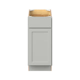 Hugo&Borg PRO Jasper 15-in W x 34.5-in H x 24-in D Whisper Gray 1-Drawer Base Ready To Assemble Plywood Cabinet (Flat Panel Shaker Style)